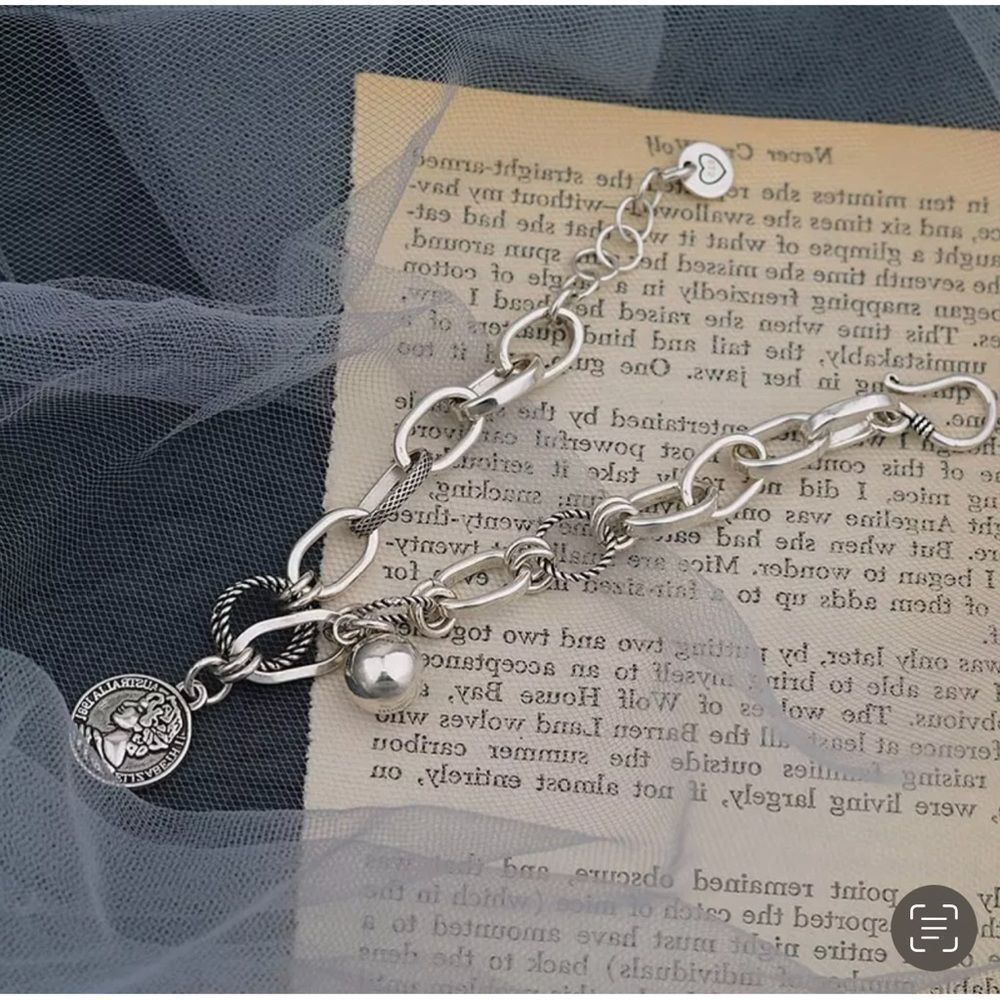 Retro Coin Silver Portrait Bracelet - Picture 5 of 5
